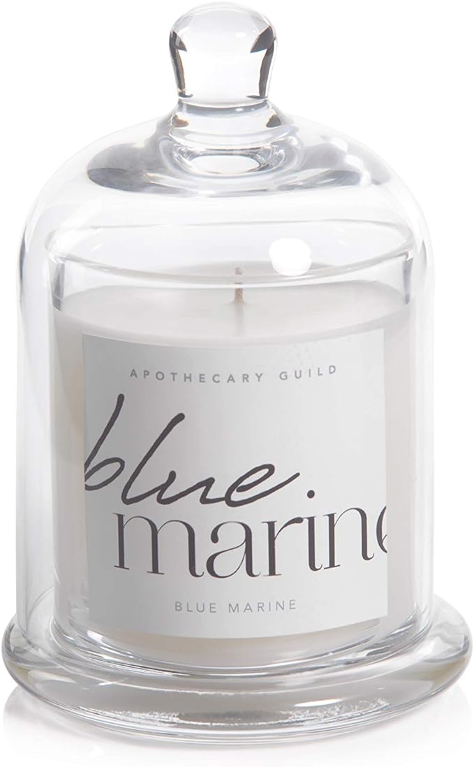 Blue Marine Apothecary Guild 10 Ounce Scented Jar Candle with Dome
