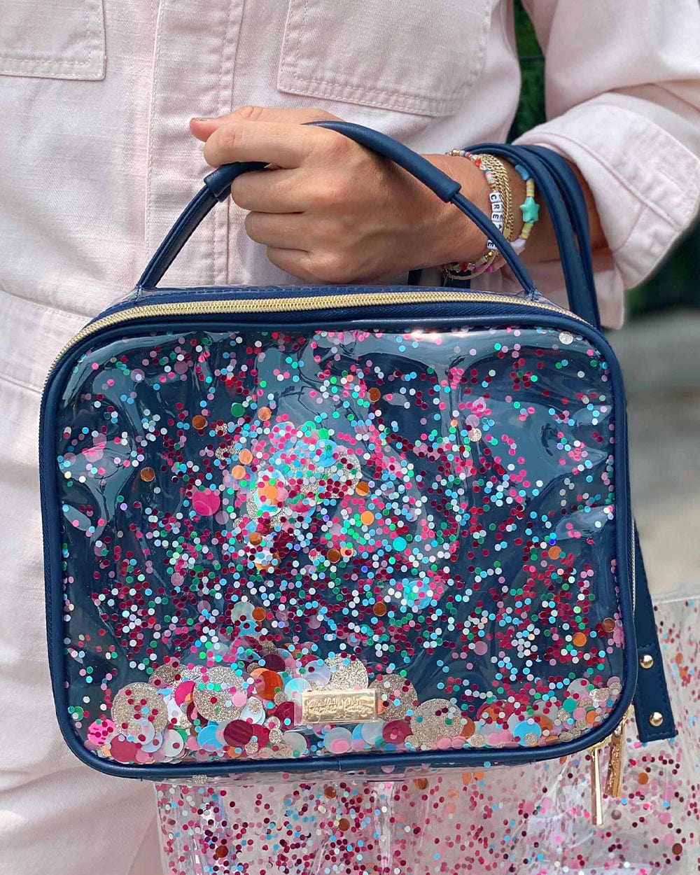 Navy Blue Confetti Lunch Box