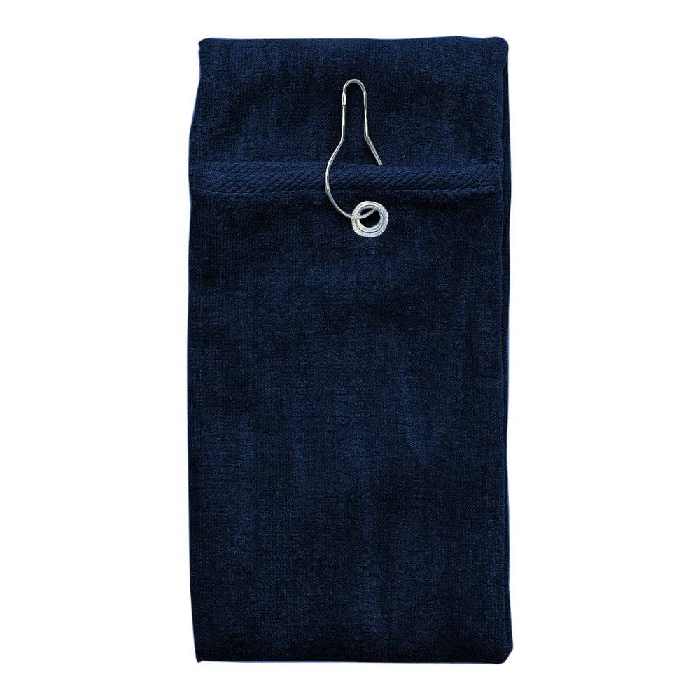 Cobra T-800G Tri-Fold Towel with Antique Brass Grommet & Hook