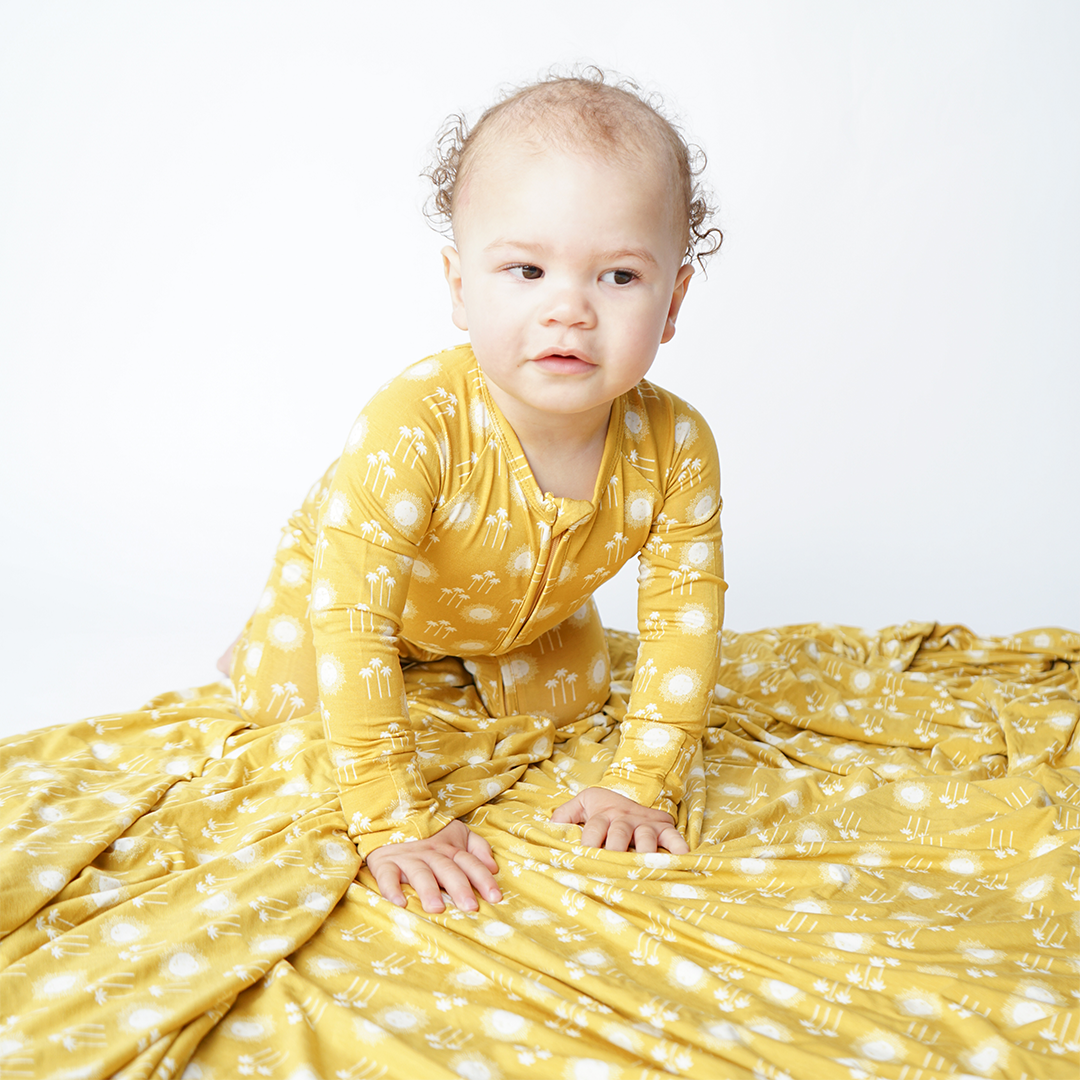 Sunny Days Bamboo Baby Blanket Baby Gift Swaddle Blanket