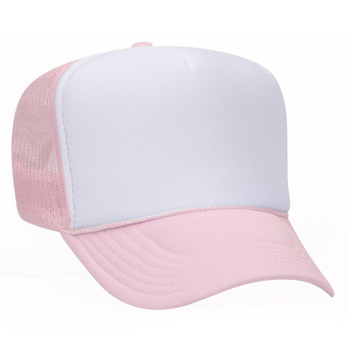 Otto 39-169 5 Panel High Crown Mesh Back Foam Trucker Hat, Polyester Foam Cap