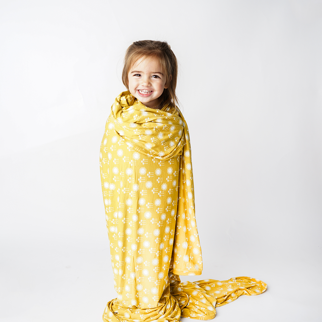 Sunny Days Bamboo Baby Blanket Baby Gift Swaddle Blanket