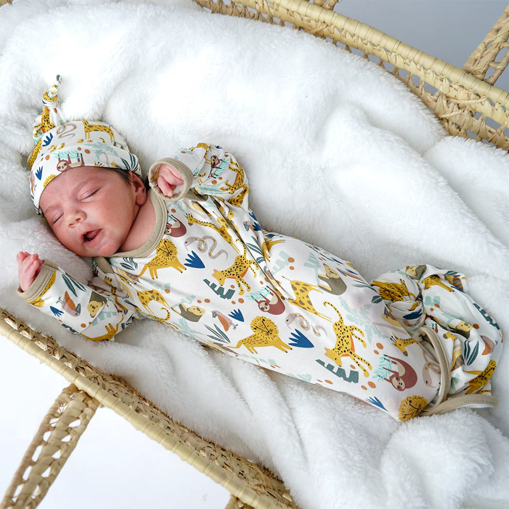 Bamboo Gown & Cap Newborn Gift Sets - 3 styles